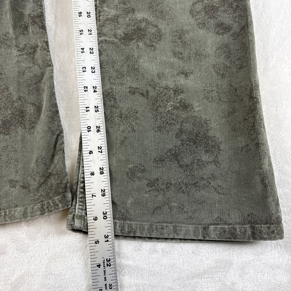 J Jill Green Floral‎ Corduroy Pants Womens 8 Soft Casual Boho Fall Comfort - Picture 7 of 8